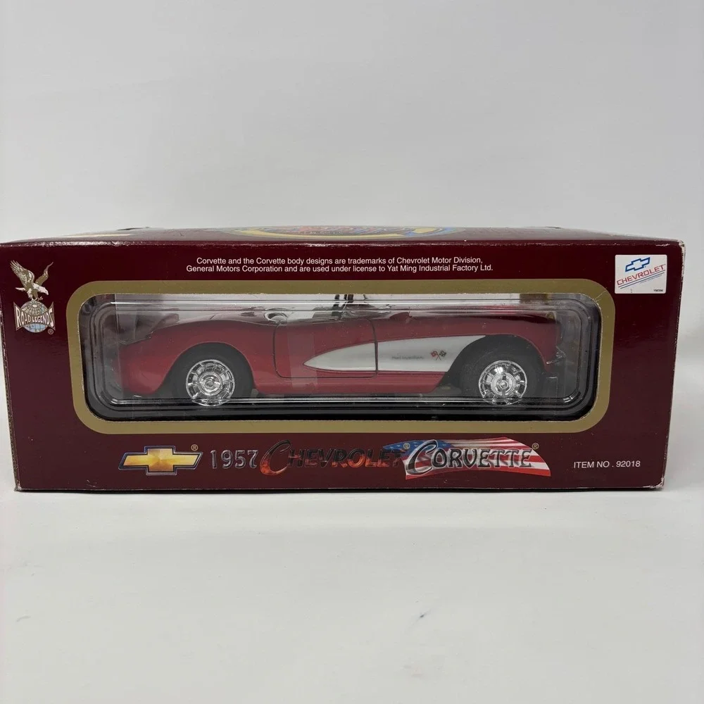 1957 Chevrolet Corvette Red 1:18 Diecast Yatming Open Box